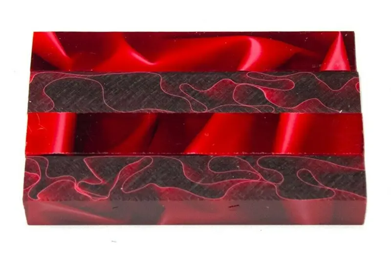 Ruby Water Acrylic Pen Blank 3/4"X3/4"X3" Btwpbm1382 1Pc Short 1