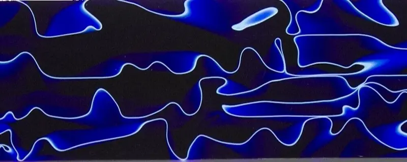 Sapphire Water Btw106kb Acrylic (1 Pc) Knife Blank 1" X 1 1/2" X 6" 1