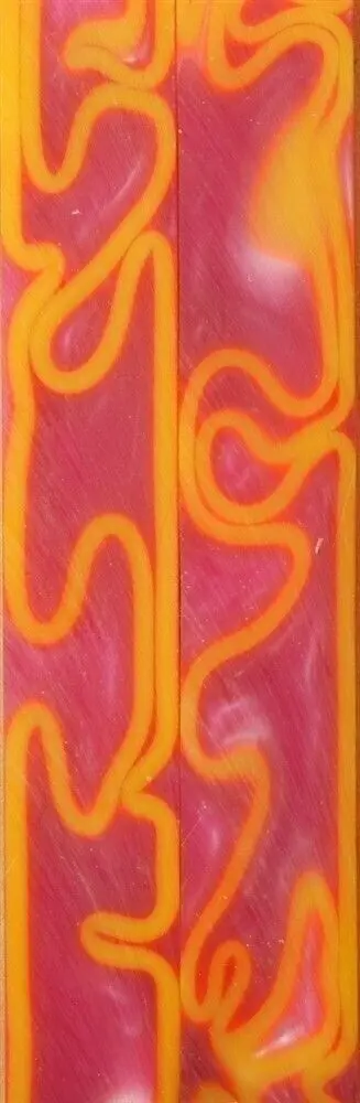 Taffy Swirl Acrylic #21 (2 Pc) Mini Knife Scale  3/16"X3/4"X5"    500 1
