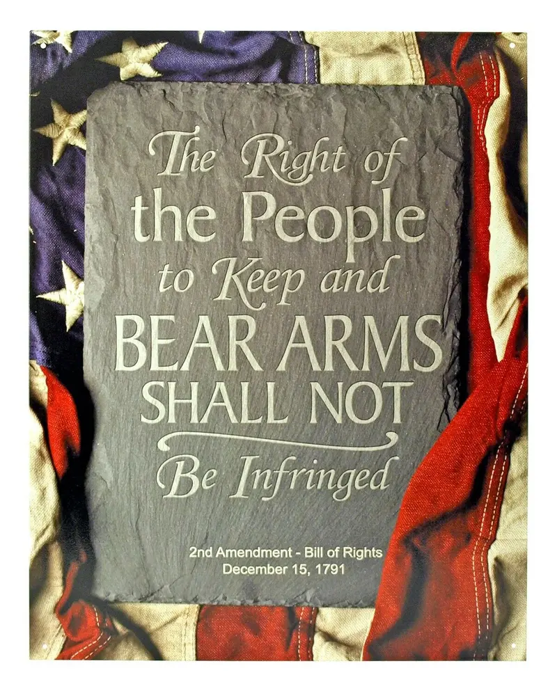The Right To Bear Arms - 2Nd Amendment Bill Of Rights Tin Sign 16X12.5 1
