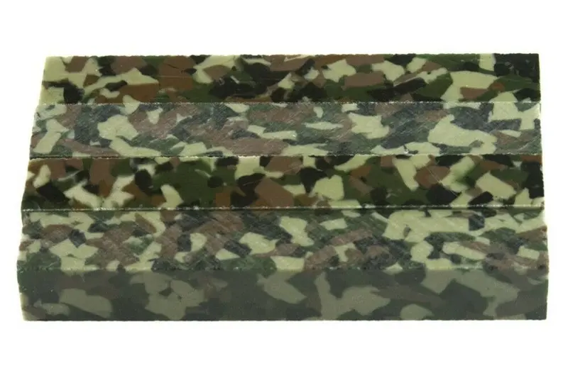 X Woodland Camo Fleck Acrylic Pen Blank 3/4"X3/4"X5" Btwpbm1347 1Pc 1