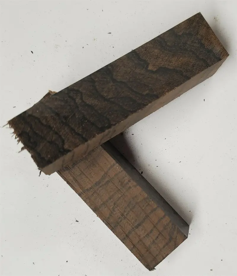 Ziricote Cross Cut (1 Pc) Pen Blank Short 3/4"Sq X 3" - (35) 1