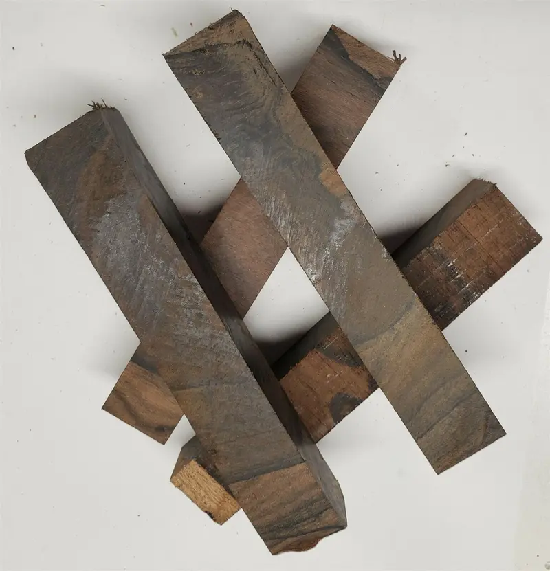 Ziricote Cross Cut (1 Pc) Pen/Reel/Razor Blank 1"Sq X 6" - (29) 1