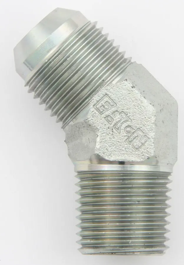 Aeroquip Fcm2587 Steel 45° Male Elbow Fitting: #8 Jic To 1/4 Npt 1
