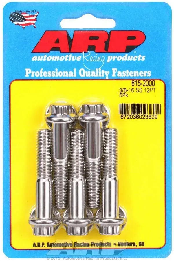 Arp Stainless Steel 12-Point Bolt Kit – 3/8-16 X 2.000" (615-2000) 1