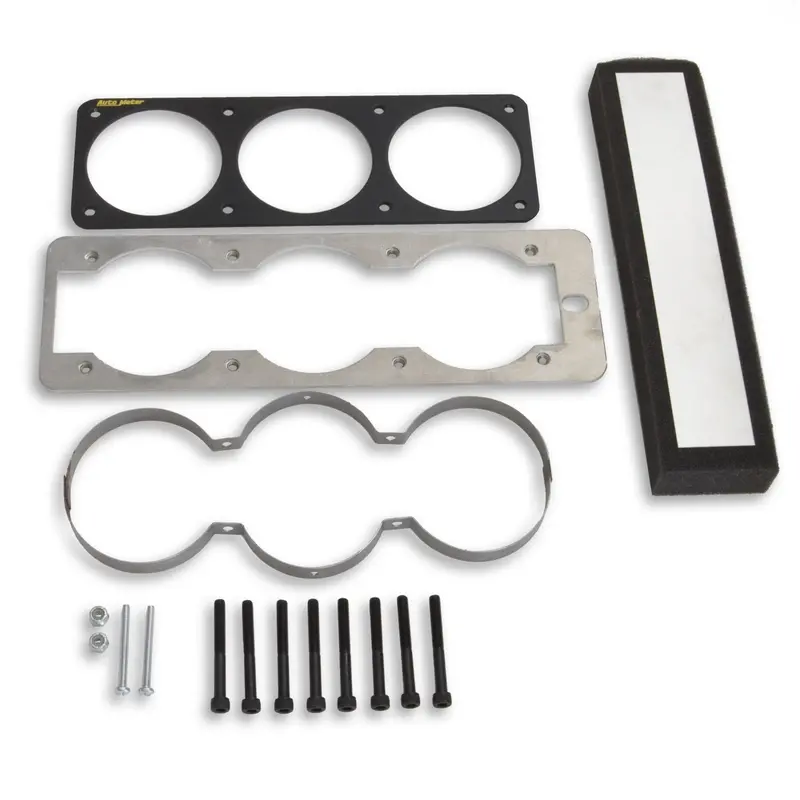 Autometer 50100 Triple Gauge Mount Cage – 2-5/8 Inch, Black Finish For 1987–1993 Fox Body Mustang 1