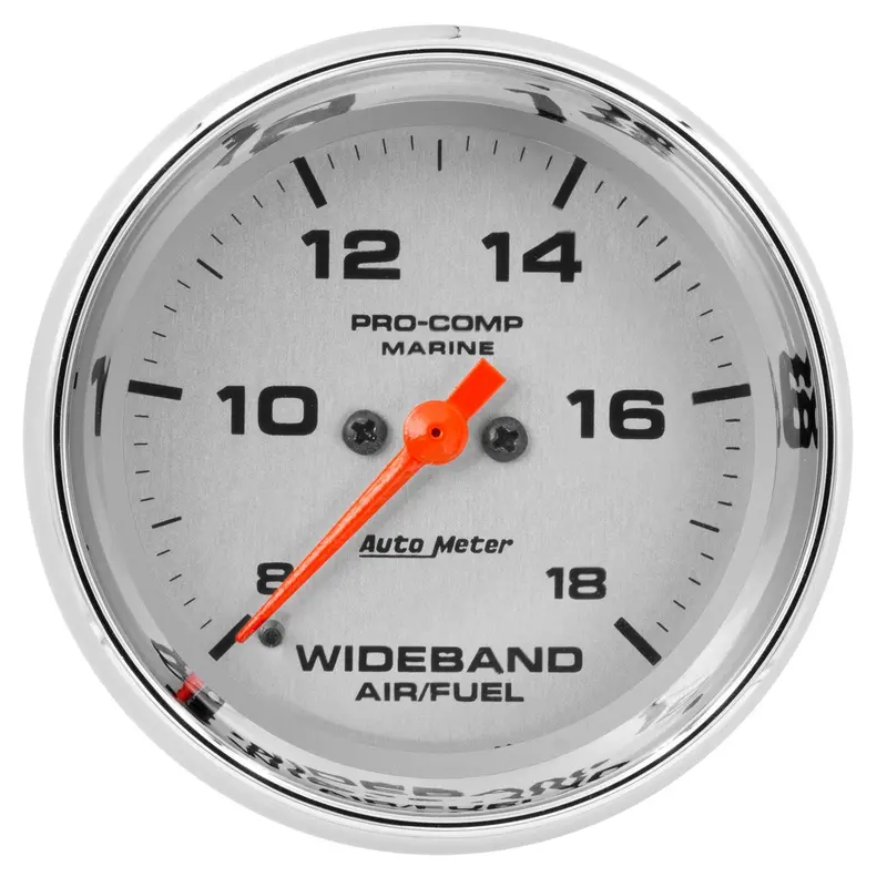 Autometer Wideband Air/Fuel Ratio Gauge – 2-5/8 Inch Analog, Marine-Grade, 8:1–18:1 Range 1