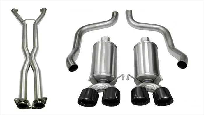 Corsa Performance 14959Cbblk Cat-Back Exhaust – 2.5" Dual Exit With 4" Black Pvd Tips 1