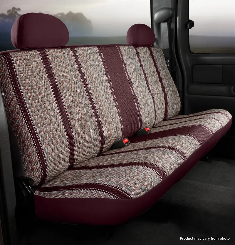 Fia Tr42-12 Wine-Colored Saddle Blanket Bench Seat Covers For Jeep Wrangler 1
