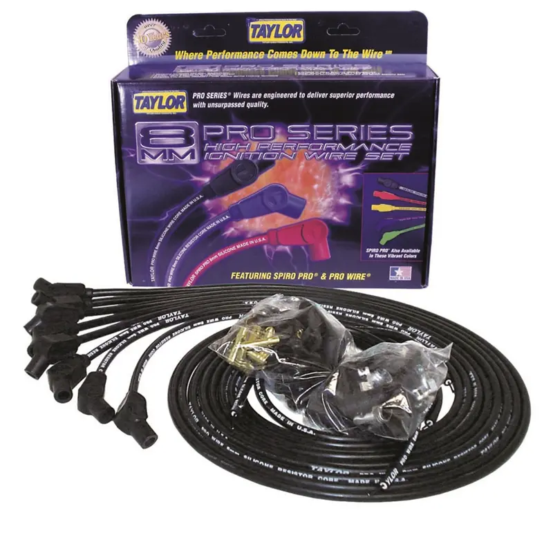 Taylor Cable 70053 8Mm Pro Wire Ignition Wire Kit For High-Performance Engines 1