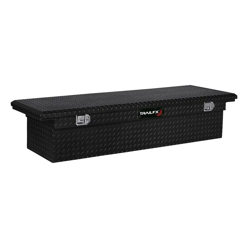 Trailfx Crossover Single-Lid Storage Box – Angled Design, Gloss Black Aluminum (120602) 1
